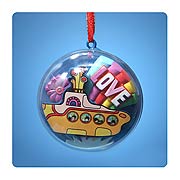 Beatles Yellow Submarine Clear Dome 3 1/2-Inch Ornament
